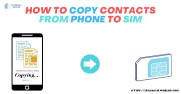 How To Copy Contacts From Phone To Sim