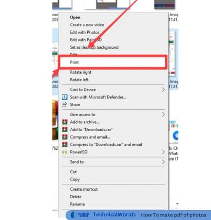How To make pdf of photos by PC Without Software