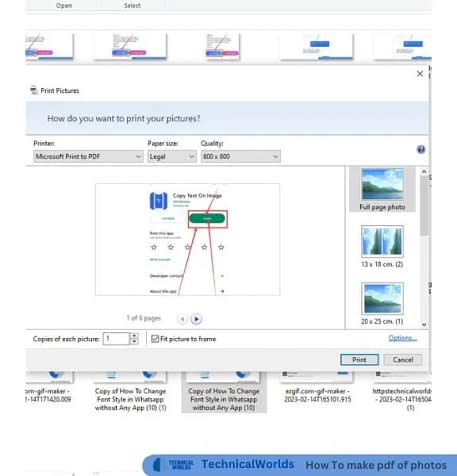 Now the option the print will open in front of you.