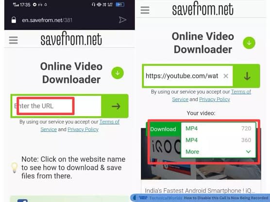 download YouTube videos to gallery using saverfrom