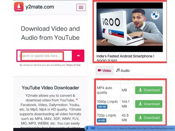 download YouTube videos in mobile gallery using Y2mate