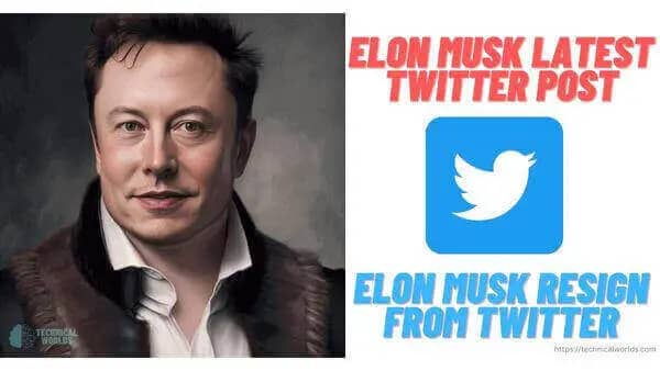 Elon Musk Latest Twitter Post | Elon Musk Resign From Twitter