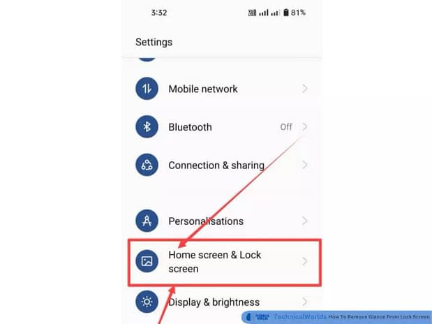 Click the option "Home screen & lockscreen."
