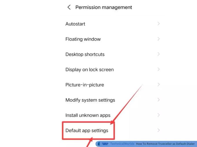 now click on last option Default app settings.